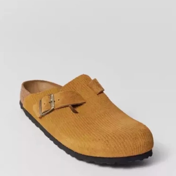 Birkenstock Boston Embossed Corduroy Clog Cork Brown Suede - Picture 7 of 9